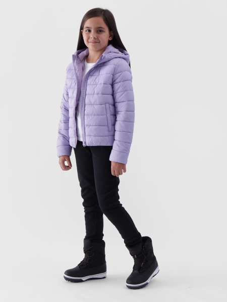 Chaqueta de pluma de niña de relleno sintético - violeta 4FJWAW24TDJAF449 - 4FJWAW24TDJAF449-51S