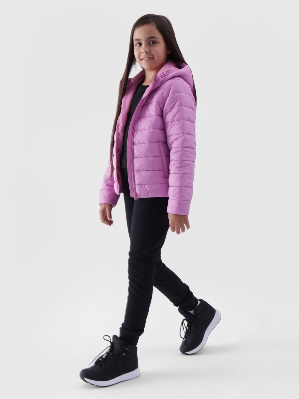 Chaqueta de plumón con relleno sintético para niña - rosa 4FJWAW24TDJAF449 rosa - 4FJWAW24TDJAF449-54S