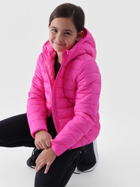 Chaqueta de plumón con relleno sintético para niña - fucsia 4FJWAW24TDJAF449 rosa - 4FJWAW24TDJAF449-55S