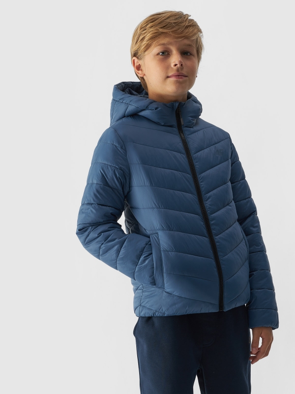 Chaqueta de plumón con relleno sintético para niño - denim 4FJWAW24TDJAM460 azul marino - 4FJWAW24TDJAM460-32S