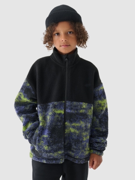 Chaqueta Polar para Chico con Cuello Alto - Negro - 4FJWAW24TFLEM246