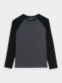 Camiseta de Manga Larga Lisa para Chico - Gris - 4FJWAW24TLONM293     