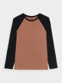 Camiseta de Manga Larga Lisa para Chico - Beige - 4FJWAW24TLONM293    