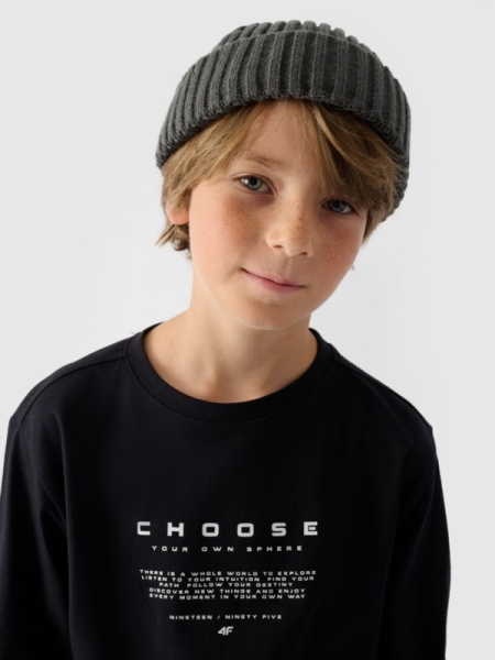 Sweatshirt para Chico - Negro - 4FJWAW24TLONM294 