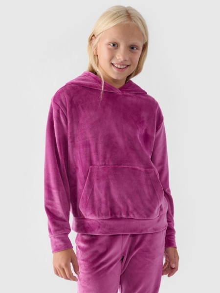 Sweatshirt de Terciopelo para Chica - Rosa - 4FJWAW24TSWSF1216                