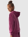 Sudadera de niña de terciopelo con capucha - rosa 4FJWAW24TSWSF1216 rosa - 4FJWAW24TSWSF1216-53S