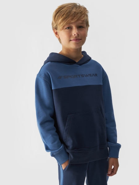 Sudadera con capucha para niño - azul marino 4FJWAW24TSWSM1222 azul marino - 4FJWAW24TSWSM1222-30S