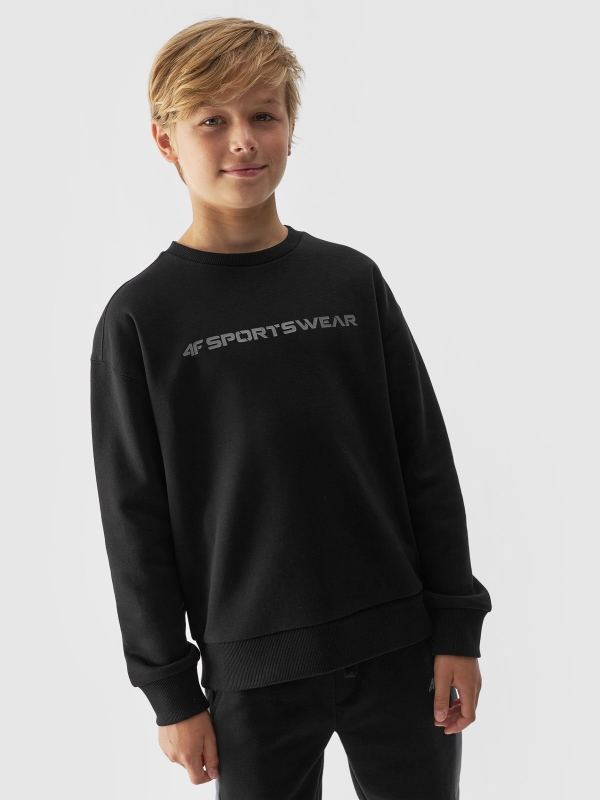 Sudadera de niño sin capucha - negro 4FJWAW24TSWSM1224 negro - 4FJWAW24TSWSM1224-20S