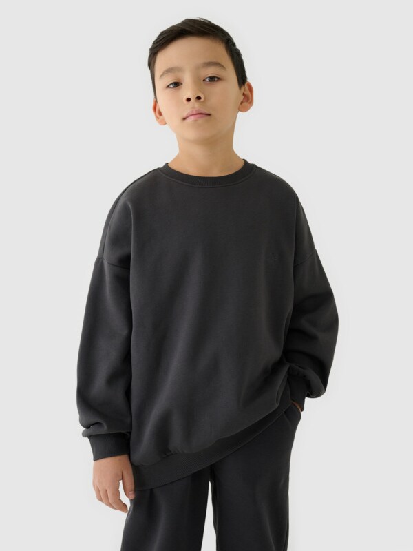 Sweatshirt Unisex para Niños - Gris - 4FJWAW24TSWSU1432   