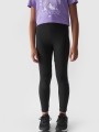 Leggings de punto de niña - negro 4FJWAW24TTIGF172 negro - 4FJWAW24TTIGF172-20S