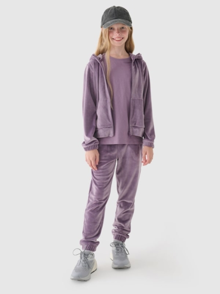 Pantalones Chándal De Terciopelo Para Niña - Púrpura/Violeta - 4FJWAW24TTROF753