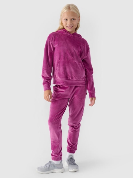 Pantalones Chándal De Terciopelo Para Niña - Rosa - 4FJWAW24TTROF753