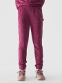 Pantalones de chándal de terciopelo para niña - rosa 4FJWAW24TTROF753 rosa - 4FJWAW24TTROF753-53S