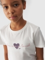 Camiseta niña con estampado - blanco 4FJWAW24TTSHF1545 Blanco - 4FJWAW24TTSHF1545-11S