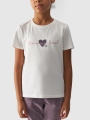 Camiseta niña con estampado - blanco 4FJWAW24TTSHF1545 Blanco - 4FJWAW24TTSHF1545-11S