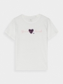 Camiseta niña con estampado - blanco 4FJWAW24TTSHF1545 Blanco - 4FJWAW24TTSHF1545-11S