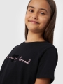 Camiseta niña con estampado - negro 4FJWAW24TTSHF1545 negro - 4FJWAW24TTSHF1545-20S