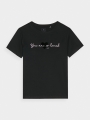 Camiseta niña con estampado - negro 4FJWAW24TTSHF1545 negro - 4FJWAW24TTSHF1545-20S