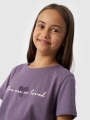 Camiseta niña con estampado - violeta 4FJWAW24TTSHF1545 - 4FJWAW24TTSHF1545-51S