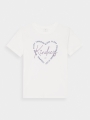 Camiseta niña con estampado - blanco roto 4FJWAW24TTSHF1547 Blanco - 4FJWAW24TTSHF1547-11S