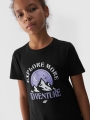 Camiseta niña con estampado - negro 4FJWAW24TTSHF1548 negro - 4FJWAW24TTSHF1548-20S