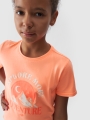 Camiseta niña con estampado - salmón 4FJWAW24TTSHF1548 naranja - 4FJWAW24TTSHF1548-64N