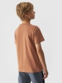 Camiseta regular de chico con estampado - coral 4FJWAW24TTSHM1552 Beige - 4FJWAW24TTSHM1552-65S