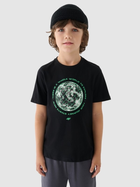 T-shirt para Rapaz - Negro - 4FJWAW24TTSHM1555        