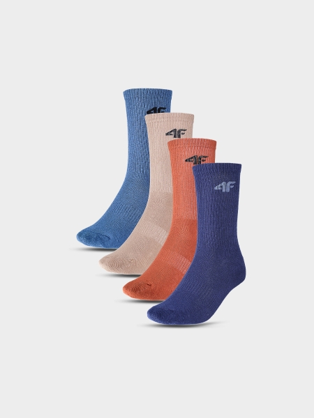 Calcetines casual crew niño (pack de 4) - multicolor 4FJWAW24USOCM301 multicolor - 4FJWAW24USOCM301-91S