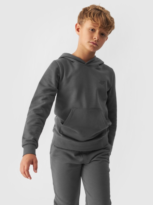 Sudadera con capucha para niño - gris 4FJWMM00TSWSM1292 gris - 4FJWMM00TSWSM1292-25S