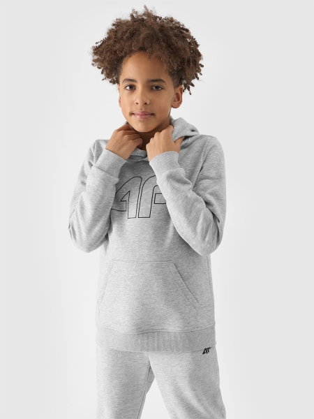 Sudadera con capucha para niño - gris 4FJWMM00TSWSM1292 gris - 4FJWMM00TSWSM1292-27M