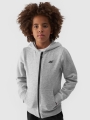 Sudadera con capucha y cremallera para niño - gris claro fresco 4FJWMM00TSWSM1295 gris - 4FJWMM00TSWSM1295-27M