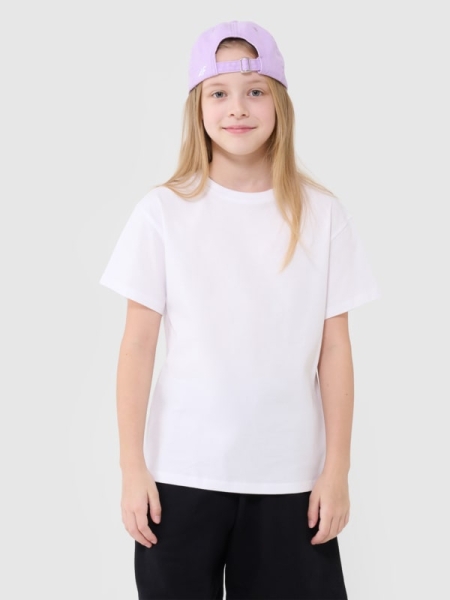 Camiseta lisa de niña - blanco 4FJWMM00TTSHF2332 Blanco