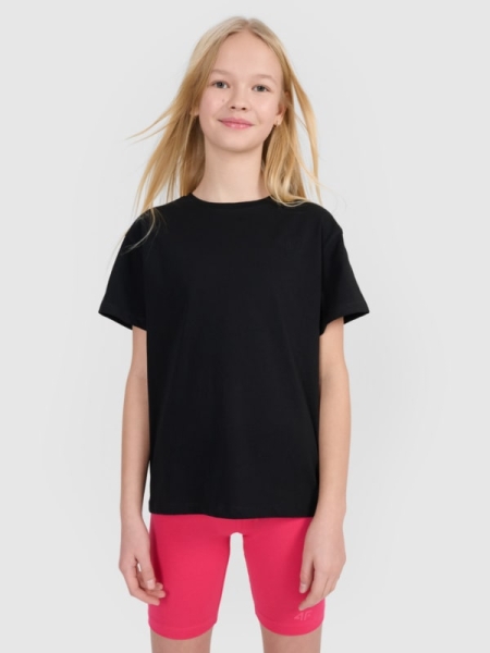 Camiseta lisa de niña - negro 4FJWMM00TTSHF2332 negro