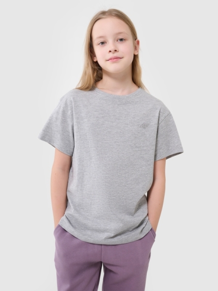 Camiseta lisa niña - gris 4FJWMM00TTSHF2332 gris