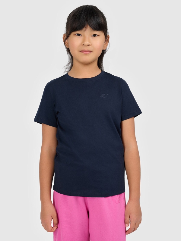 Camiseta Lisa para Chica - Azul Marino - 4FJWMM00TTSHF2332