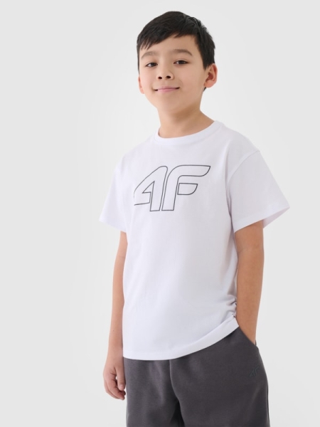 Camiseta estampada de chico - Blanca 4FJWMM00TTSHM2331 Blanco