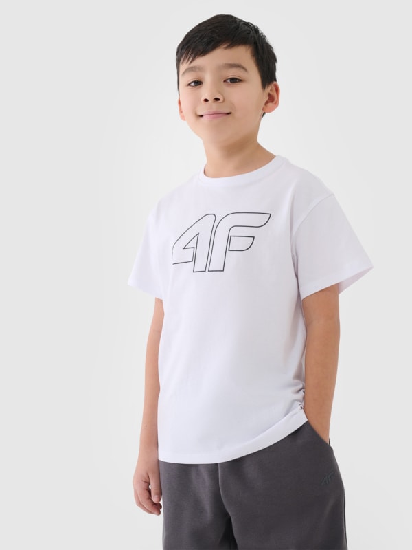 Camiseta estampada de chico - Blanca 4FJWMM00TTSHM2331 Blanco