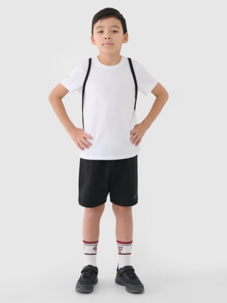 Conjunto deportivo de educación física de secado rápido para niño (camiseta+pantalón+mochila) - negro 4FJWSS25TAPSM026 negro