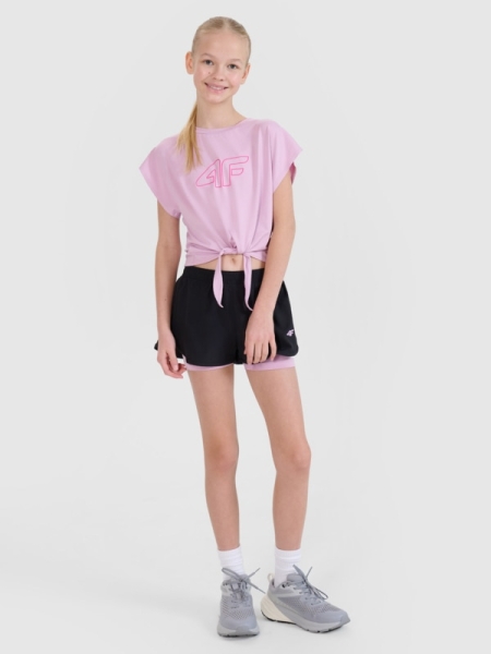 Pantalones de Entrenamiento 2 en 1 para Chica - Negro - 4FJWSS25TFSHF0844 