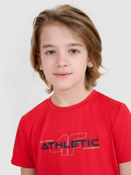 Camiseta deportiva de secado rápido para niño - rojo 4FJWSS25TFTSM1209 Rojo