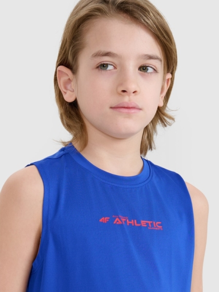 Camiseta de tirantes deportiva de secado rápido para niño - azul marino 4FJWSS25TFTSM1211 azul
