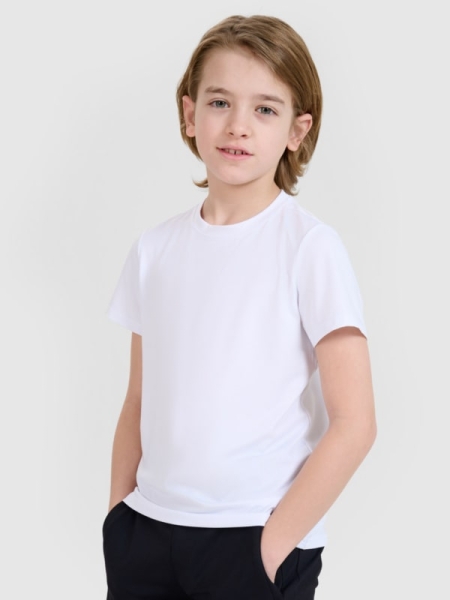 Camiseta deportiva de secado rápido para niño - blanca 4FJWSS25TFTSM1438 Blanco