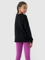 Camiseta Oversize de Manga Larga Lisa para Chica - Negro - 4FJWSS25TLONF377        