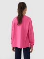 Camiseta Oversize de Manga Larga Lisa para Chica - Rosa - 4FJWSS25TLONF377        