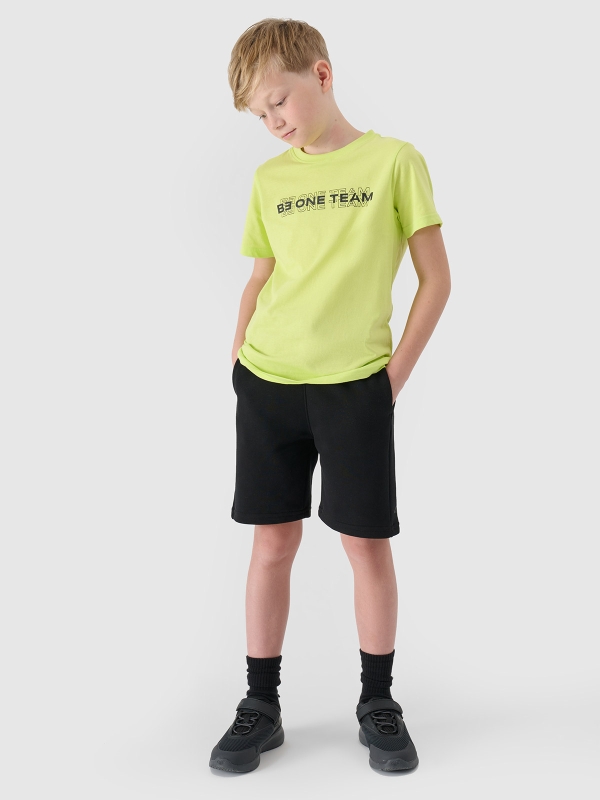 Pantalones cortos de chándal de niño - negro 4FJWSS25TSHOM600 negro