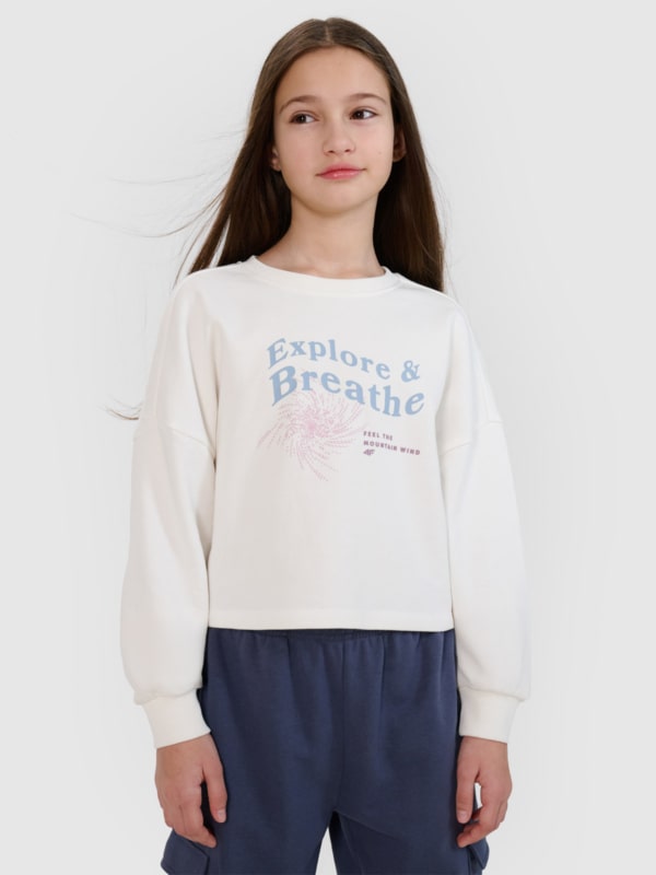 Sweatshirt para Chica s- Blanco - 4FJWSS25TSWSF1483