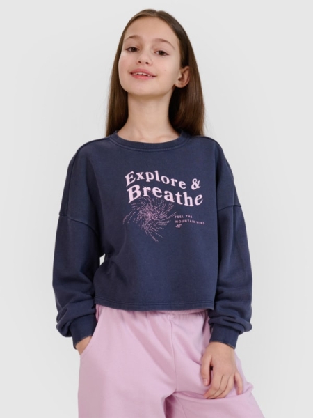 Sweatshirt para Chica - Gris - 4FJWSS25TSWSF1483                