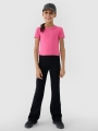 Camiseta slim crop-top lisa de niña - rosa 4FJWSS25TTSHF1852 rosa