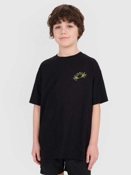 Camiseta oversize de chico con estampado - negro 4FJWSS25TTSHM1914 negro